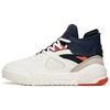 New Life Collection Flame Cushioning Wear Resistant High Top Skateboard Shoes Men's White Black Orange 112148088-2