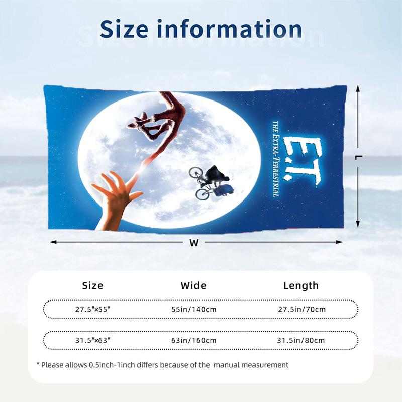 E.T Beach towels also serve as bath towels summer essential a musthave for the outdoors the beach and the pool