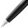 Lamy Aion Black Fountain Pen Modern Lightweight and Seamless Anodized Aluminum Stainless Steel Clip Steel Fine Point Includes Blue Ink Cartridge -