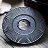Cast Iron Mat with Rubber Pegs Feet for Japanese Tea Kettle Cast Iron Teapot Black Trivet 5.3in