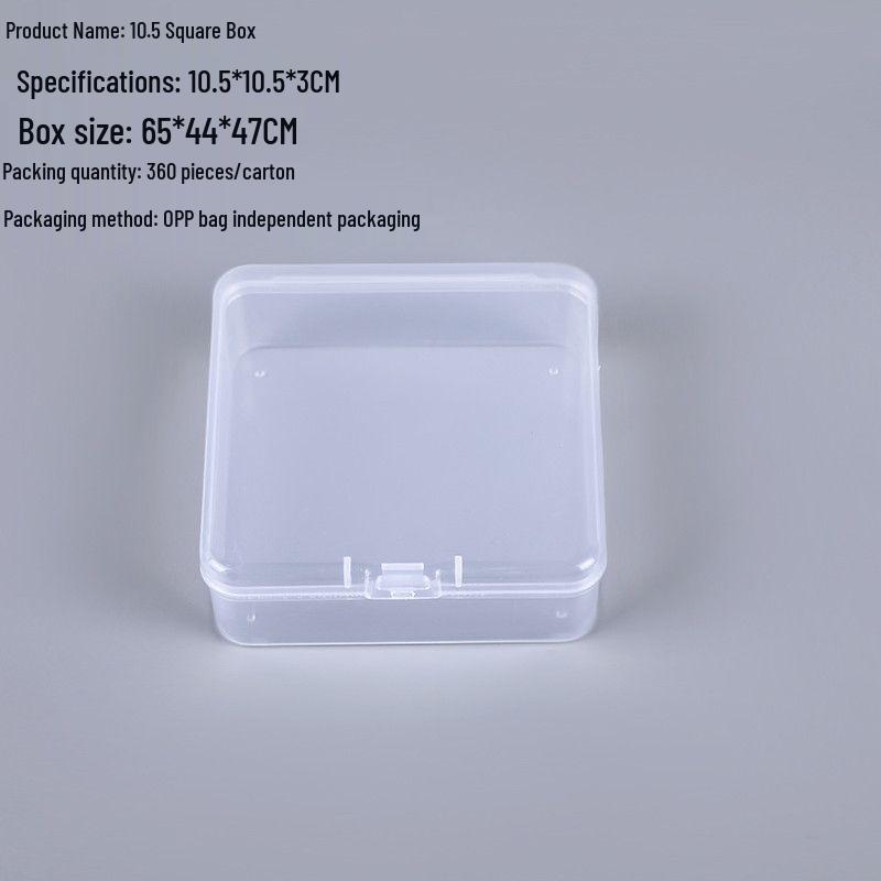 Rectangular Transparent PP Plastic Storage Box for Stationery, Cards, Hardware, Jewelry, and Fishing Gear