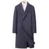 Herbst und Winter Neuer Herren Doppelreiher Langer Wollmantel Daunen Abnehmbares Futter Woll-Trenchcoat Herrenmantel