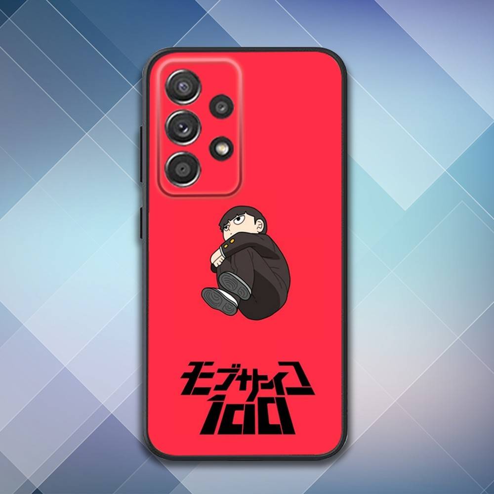 M-Mob Psycho 100 Anime Phone Case For Samsung S25,S24,S21,S22,S23,S30,Ultra,S20,Plus,Fe,Lite,Note,10,9,5G Black Cover