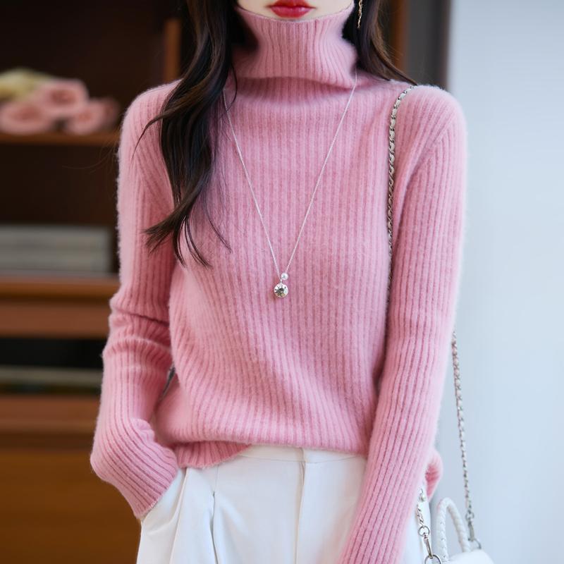 Dámský kašmírový svetr Kašmír Qinghe 30% kašmír 70% vlna podzimní a zimní pulovr hřejivý a módní