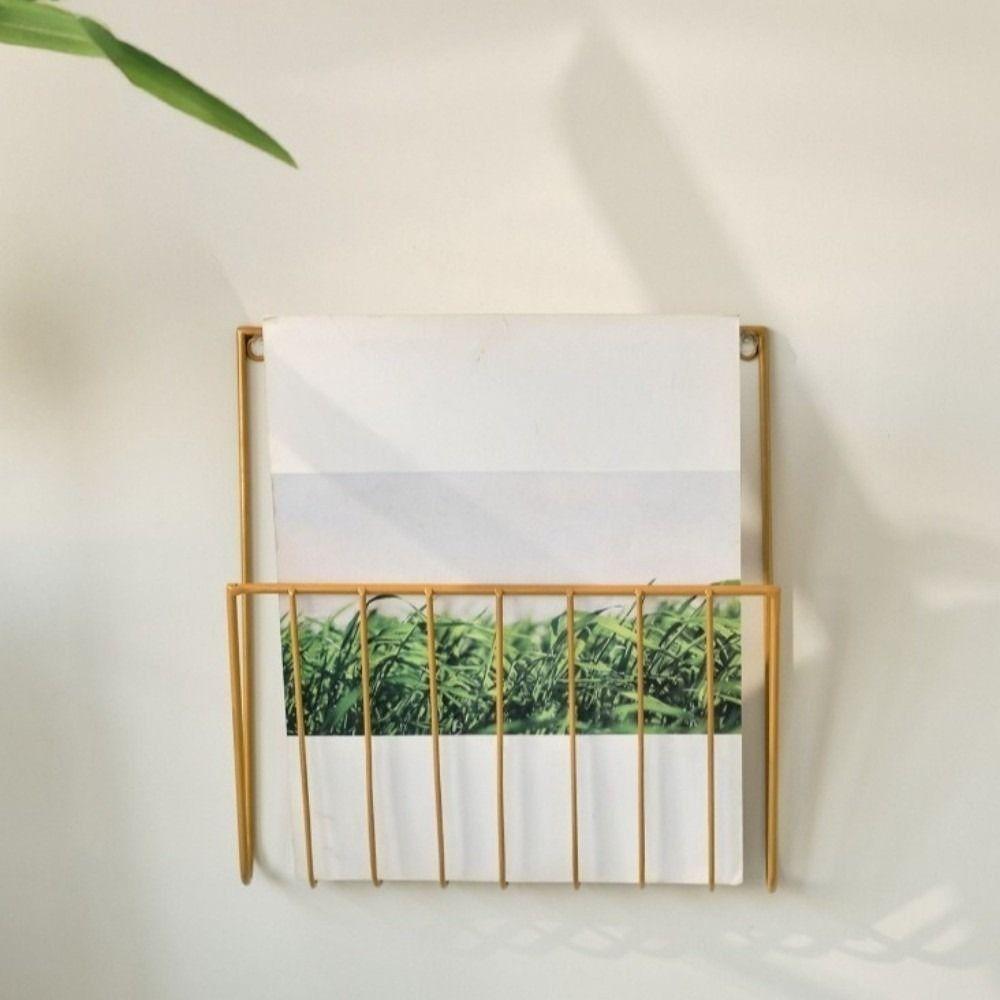Wall Mounted Wall Files Folder Metal Magazine Holder Durable Tabletop Display Stand  For Home