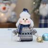 Christmas Fabric Plush Toy Cute Skiing Rocking Snowman Decorative Ornament Holiday Gift New Arrival Blue