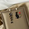 Cartoon Cute Cat Fishbone Earrings Fashion Personality Earrings Earrings Earrings