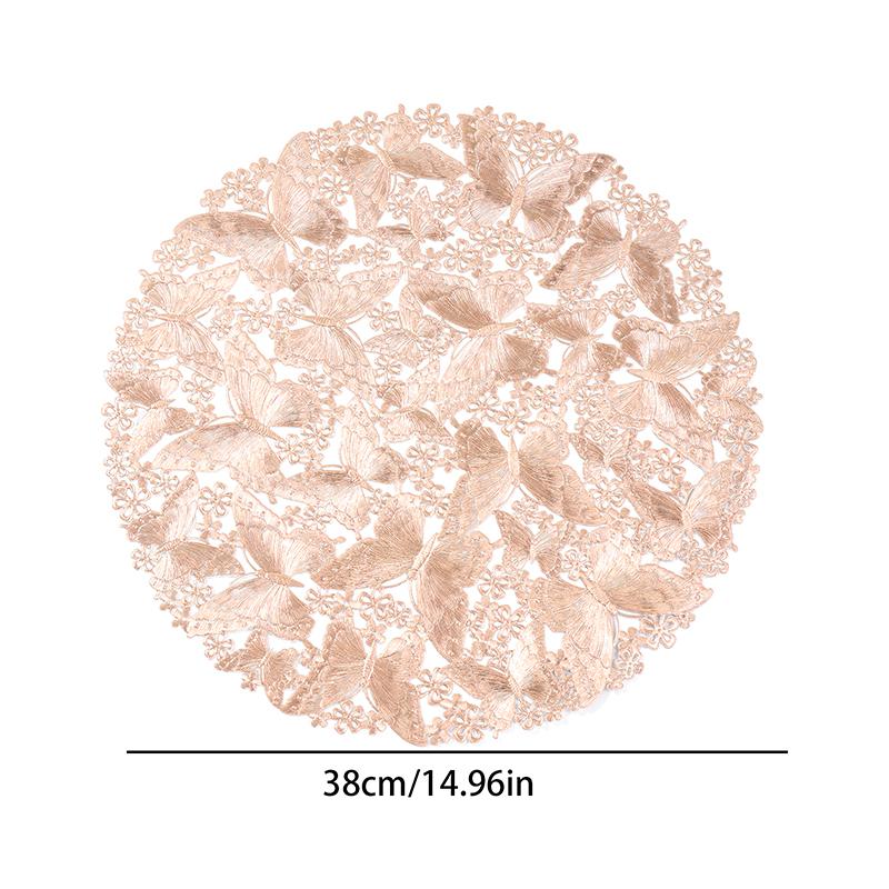 Butterfly Coaster Placemat Heat Resistant Waterproof Dining Coffee Table Cup Mat For Home Party Decoration
