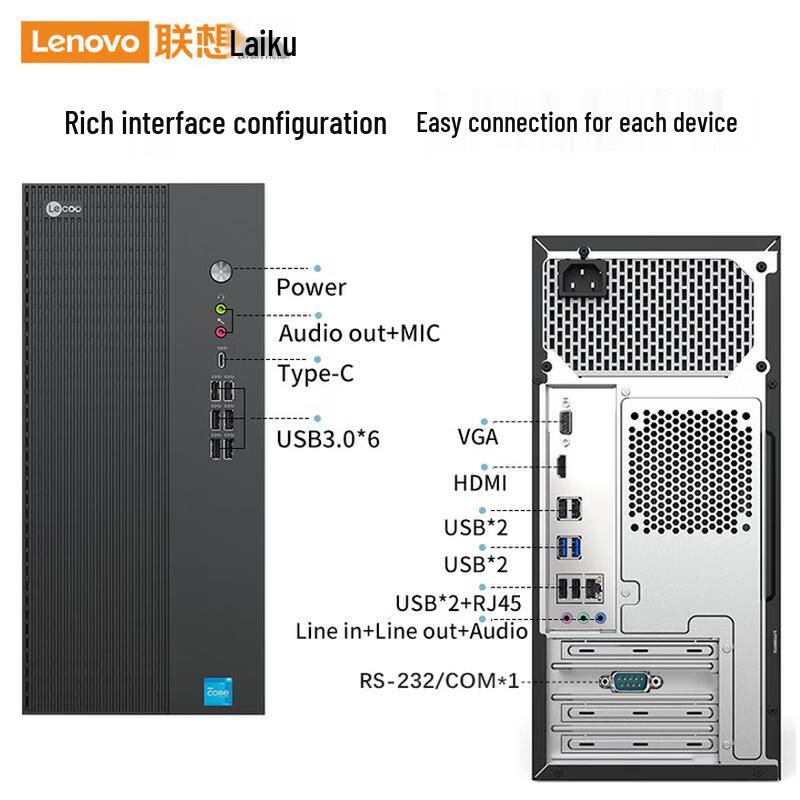 Lecoo D4900 Core i5 Business Desktop PC with 27-inch Monitor (CN version)