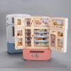 Kids' Mini Kitchen Pretend Play Double Door Fridge Toy with Miniature Food