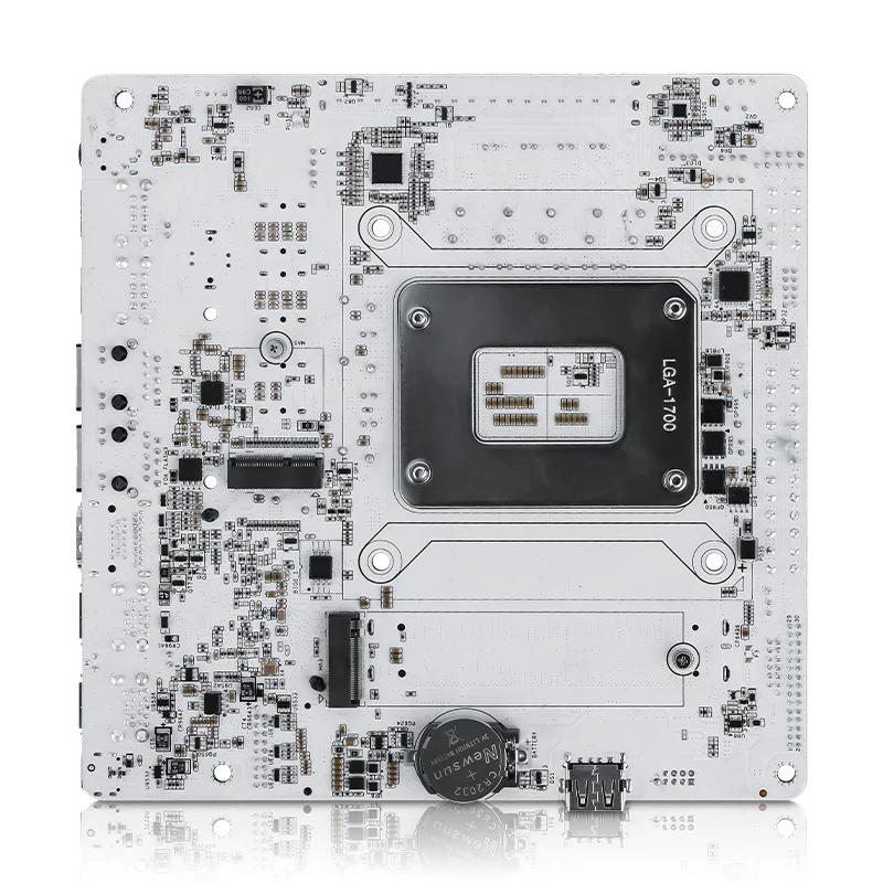 Intel vPRO Q670 NAS-Motherboard LGA1700 Max. 8×SATA 6×M.2 NVMe 1×PCIe 5.0 x16 2×DDR5 2×2,5G LAN Firewall-PC ITX-Mainboard