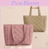 Nylon Tote Bag For Travel With Diamond Pattern Large Capacity Casual Shoulder Bag For Commuting