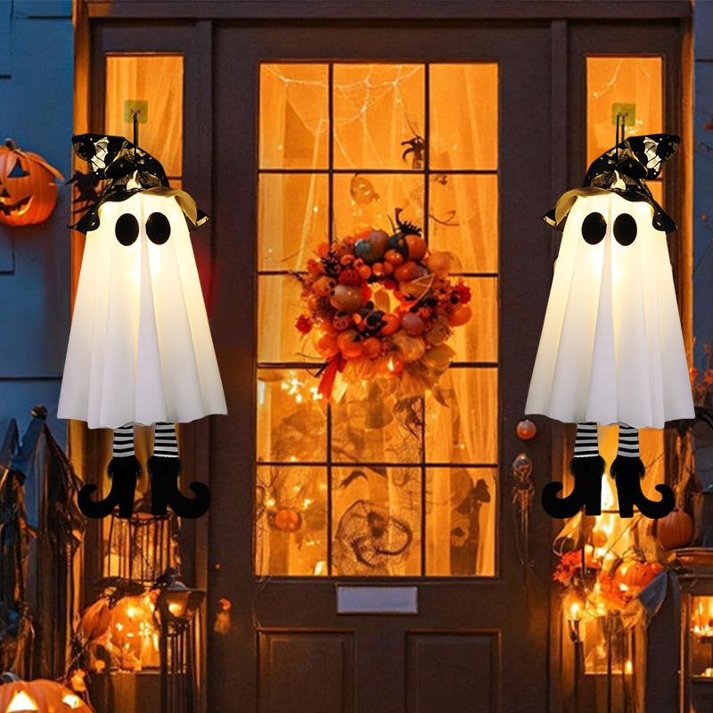 1pc Halloween LED Light Up Witch Ghost for Halloween Party Home Indoor Outdoor Yard Decoration Scary Hanging Ornaments Gift