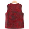 Embroidered Plus Size Padded Vest for Middle-aged Women
