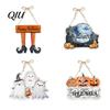 Halloween Festive Atmosphere Decor Pumpkin Door Hanging Decor, Spooky Wall Ornament for Party Decorative Pendant Scene, Front Entryway