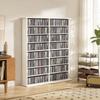 Media Shelf 8 Levels DVD Shelf With 12 Adjustable Shelves 16 Compartments For 720 CDs White