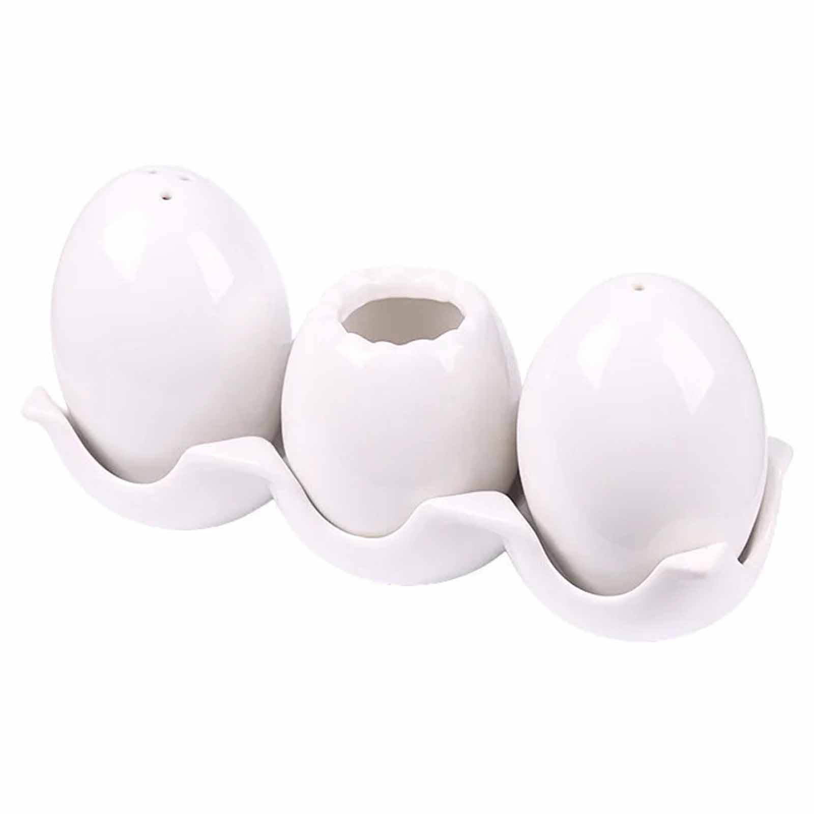 

Egg,Shaped Ceramic Seasoning Bottles, ,Free Containers for Household, Kitchen, Restaurant & Hotel, Easy,Clean Condiment Jars One Size