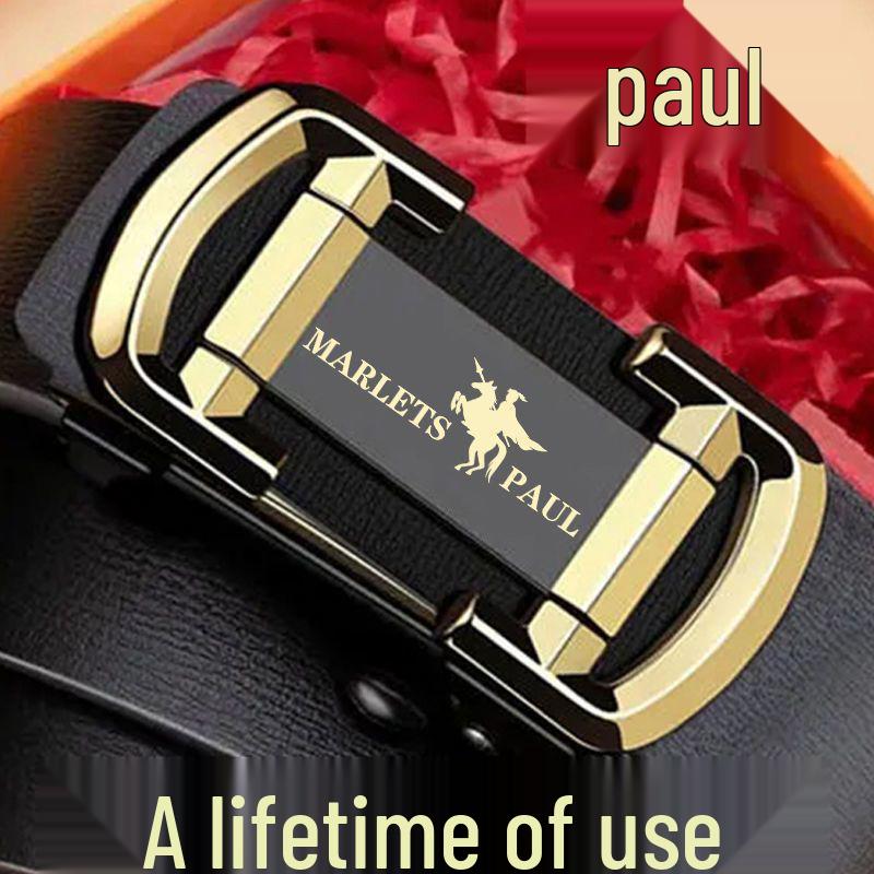 Men's Lightweight Alloy Automatic Buckle Belt - Simple Style for Business and Casual Wear