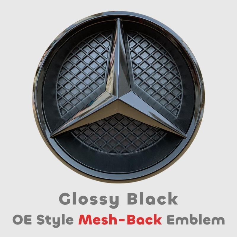 Přední mřížka Hvězda Logo 3D Zrcadlový Znak S LED Osvětlením Chrom Stříbrná Lesklá Matná Černá Pro Mercedes Benz E-Class W213 16-20