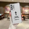 Simple Christian Cross Phone Cover Funda Case for Samsung Galaxy A33 A50 A23 A51 A16 A06 A14 A04 A54 A34 A12 A03 A15 A05 A24 A52