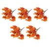 Good-Artificial Maple Leaves Branches Autumn Leaves 5 Bundles Fall Decorations Outdoor UV Resistant Greenery Shrubs Plants Artif