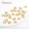 18K Gold Plated Pinch Pendant Bail Clasp Trendy Leaf Shape Bails For Jewelry DIY Findings Accessories