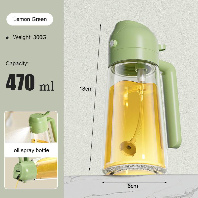 2v1 470ml olejový sprej s rozprašovačem Láhev Kuchyňské grilování Zásobník na olivový olej Kuchyňské pečení Pečicí nástroj na piknik