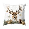 Watercolor Christmas Pillowcase Printed Polyester 40/45/50Cm Throw Pillowcover Decorative Sofa Cushion Pillowslip Home Decor