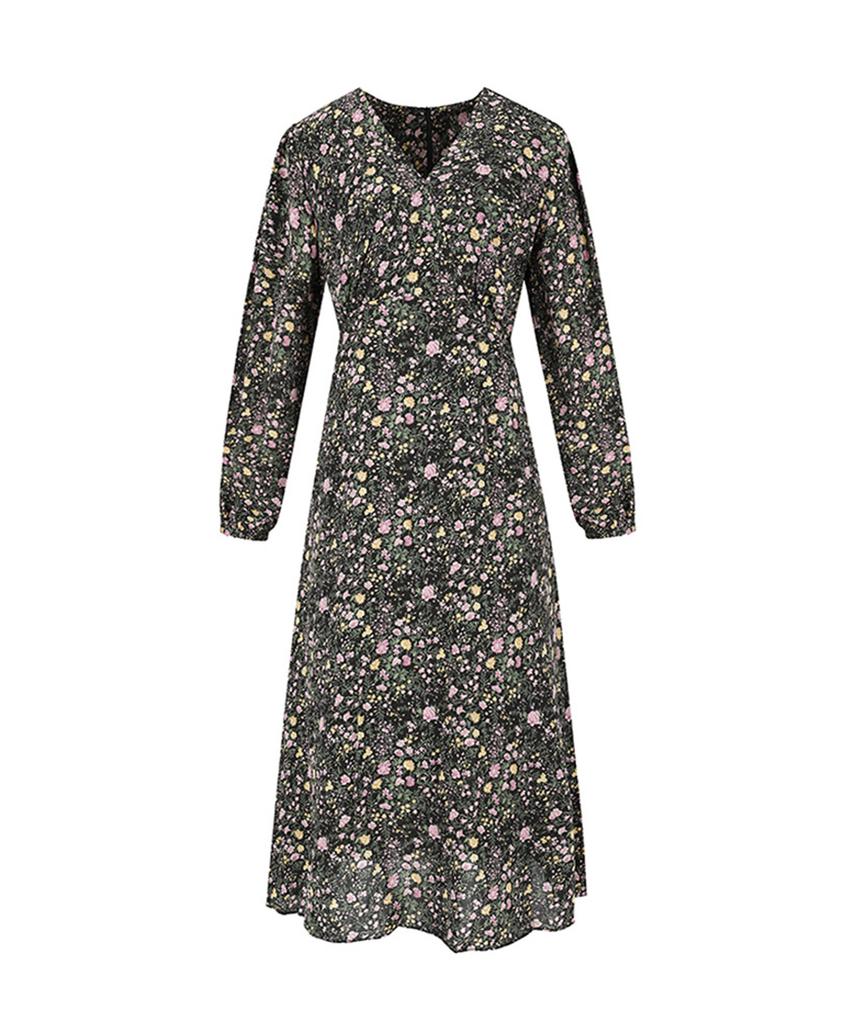 SOUP Floral Fake Wrap Long Dress (Sb2Opf1)
