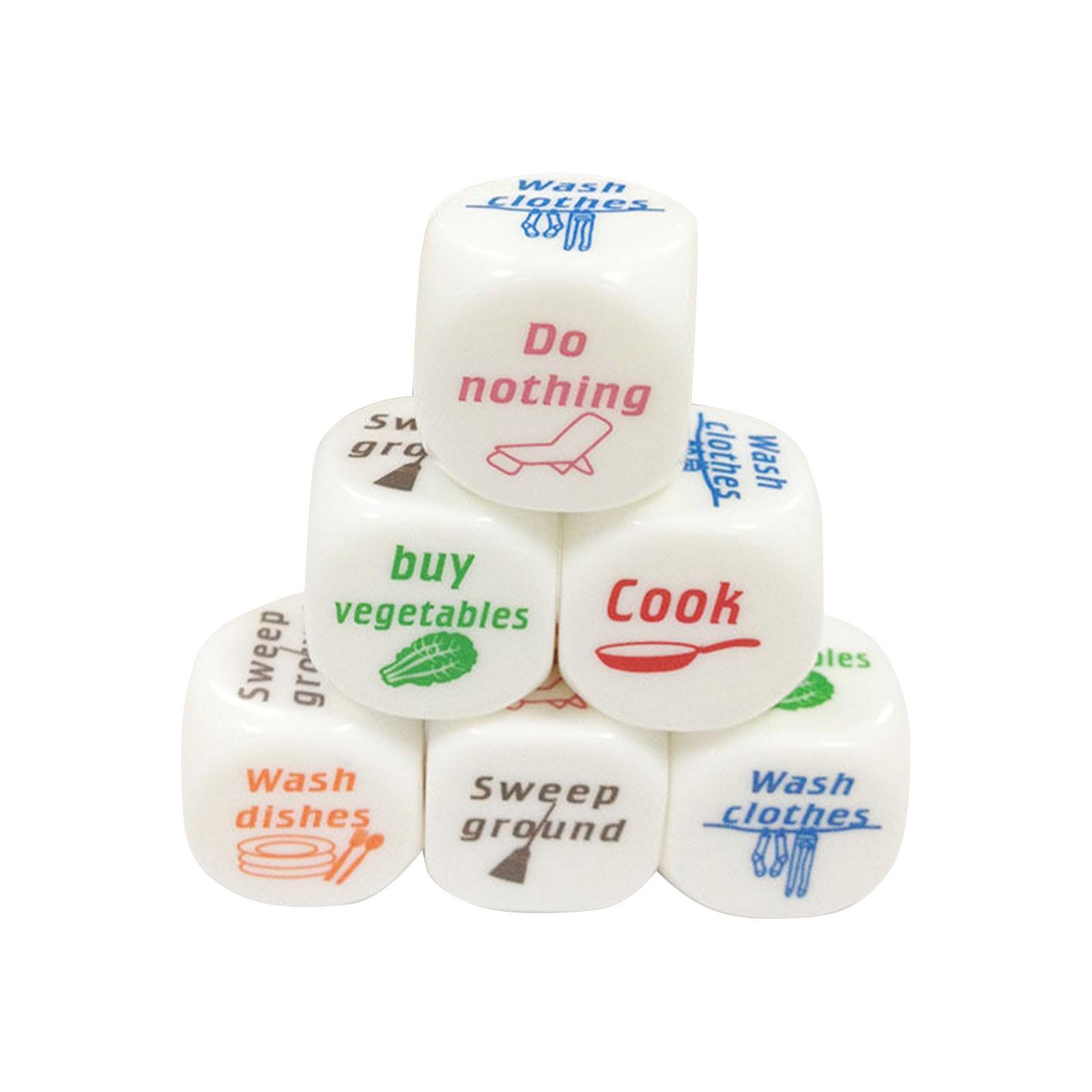 

Игральные кости для домашнего хозяйства, игральные кости для домашнего хозяйства, игральные кости для креативного распределения, 2 см One Size