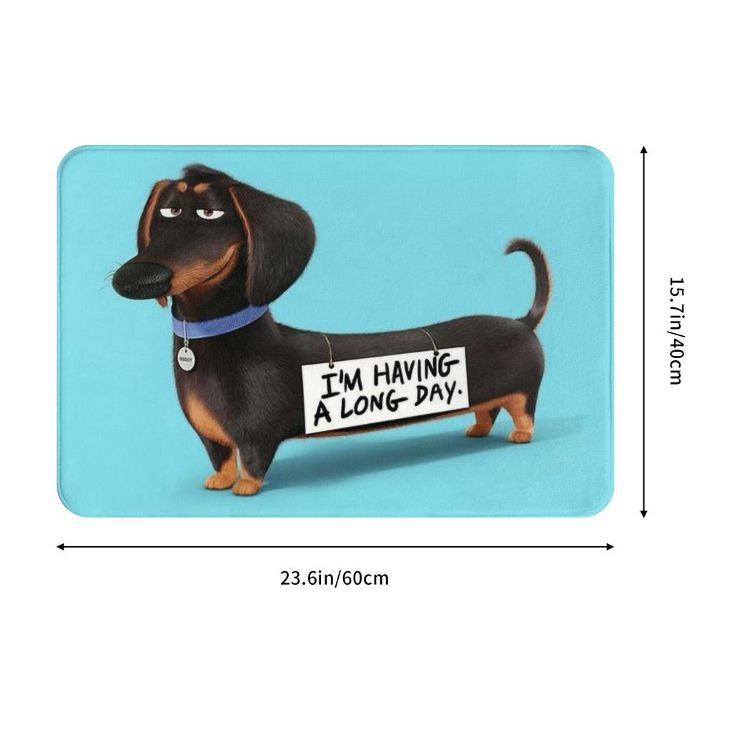 Dachshund Dog Funny Puppy Doormat Non-Slip Kitchen Bath Mat Toilet Floor Door Entrance Carpet Rug