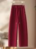 Korean Style High Waist Curved Blade Wide Leg Pants for Women - Spring/Autumn 2026