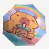 Capybara Themed Travel Umbrella-8 Ribs Automatic Opening and Closing, Portable Folding Design, Compact and Stylish Umbrella Suitable for Out