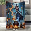 Magical Halloween Witch Blanket: Embrace The Enchanting Design, Ultra-Soft Fabric, And Cozy Vibes For Your Festive Home Decor