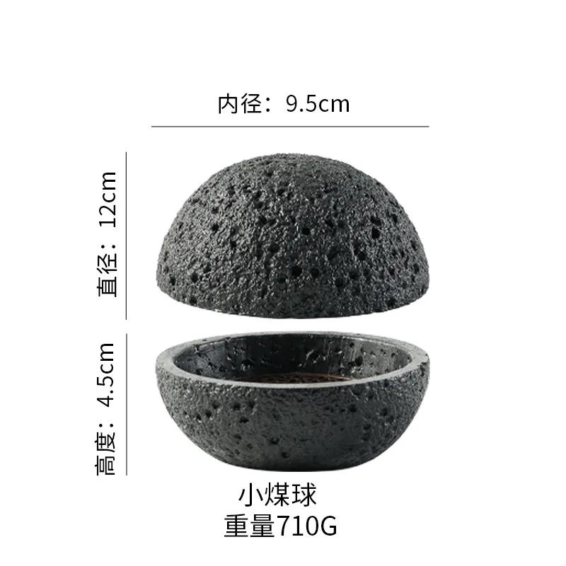 

Тарелка для сухого льда в отеле Копченая миска для барбекю Планета Тарелка с шариками из вулканического камня и угля Тарелка для молекулярной кухни Концептуальная посуда