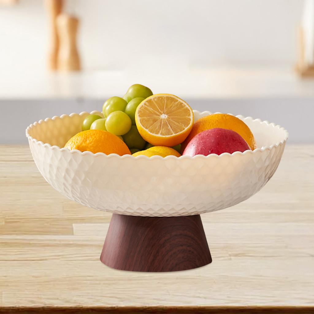 Fruit Bowl Basket Desk Organizer Holder Countertop with Draining Holes Serving Tray Plate for Restaurant Parties Snack Food
