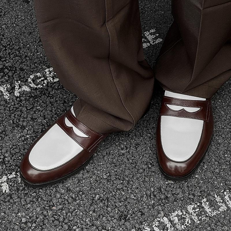 New Autumn Winter Retro Men's Leather Loafers Casual And Comfortable Office Party Shoe Anti-Slip Soft-Soled Flat Shoes