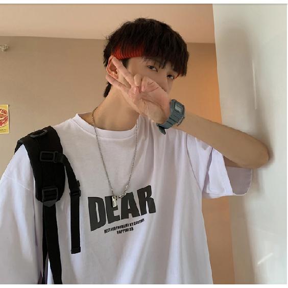 Men Short Sleeve T-Shirts Letter Graphic Print Half Sleeve Tshirts Pullover T-shirt Casual Tee Man Korean Casual Round Neck Retro Tops For