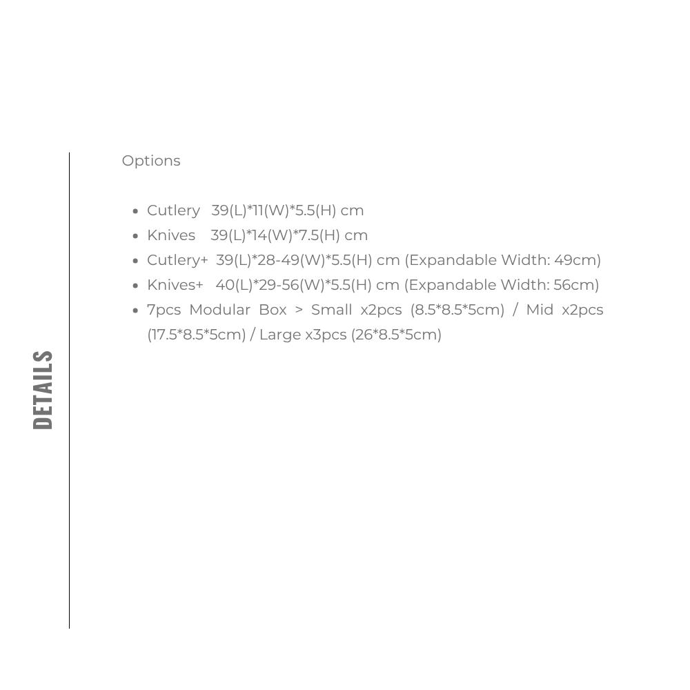 Homlly Drawer Organizer Tray for Cutlery and Knives