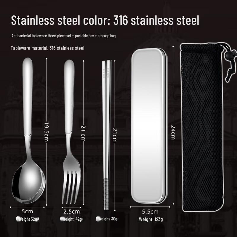 Portable Outdoor Chopsticks, Spoon, and Fork Set
