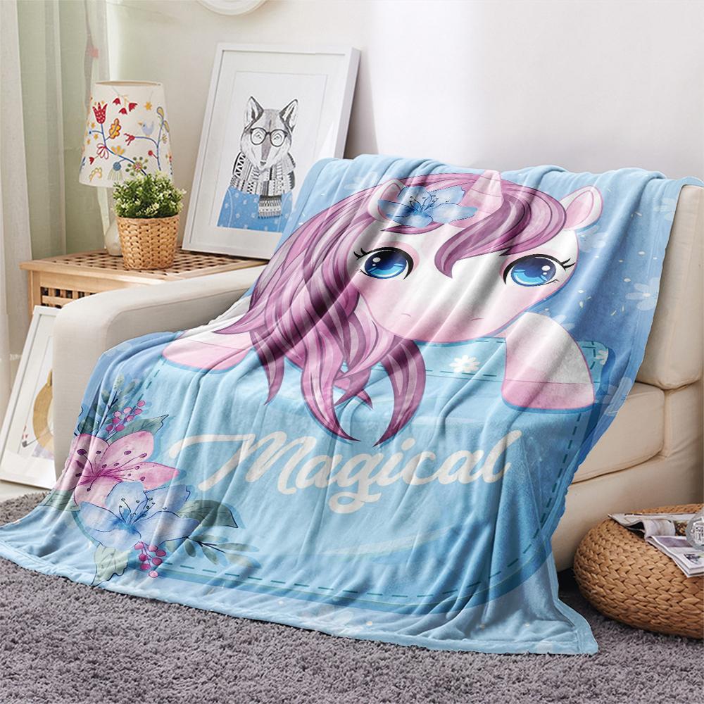 1 Stück Flanelldecke mit Cartoon-Druck, Hohe Qualität, Bequem für alle Jahreszeiten, Heimdekoration, Wärme und Komfort, Perfekt als Weihnachts- oder Geburtstagsgeschenk