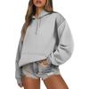 Women's Fashionable And Casual Long-sleeved Hooded Sweatshirt Top