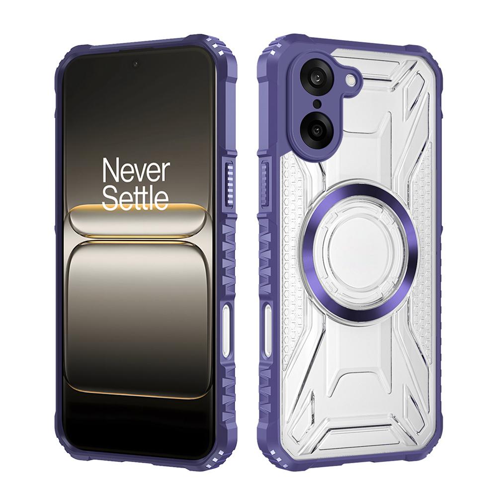 KEYSION Transparent Magnetic Case for OnePlus Nord CE5 5G Silicone+PC Heavy Duty Shockproof Phone Cover for OnePlus Nord CE 5
