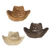 Adjustable Cornhusk Straw Sun Hat For Women Openwork Accents Breathable Lightweight Design Summer Travel Gardening