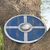 45.72 Cm Wooden Viking Shield, Viking Warrior Shield, Valhalla Round Viking Shield, Ideal for LARP, Battle Cosplay, Home Decor