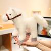 Cross-border Simulation Plush Pony: White Dragon, Black Horse, White Horse Dolls - Gift for Boys and Children