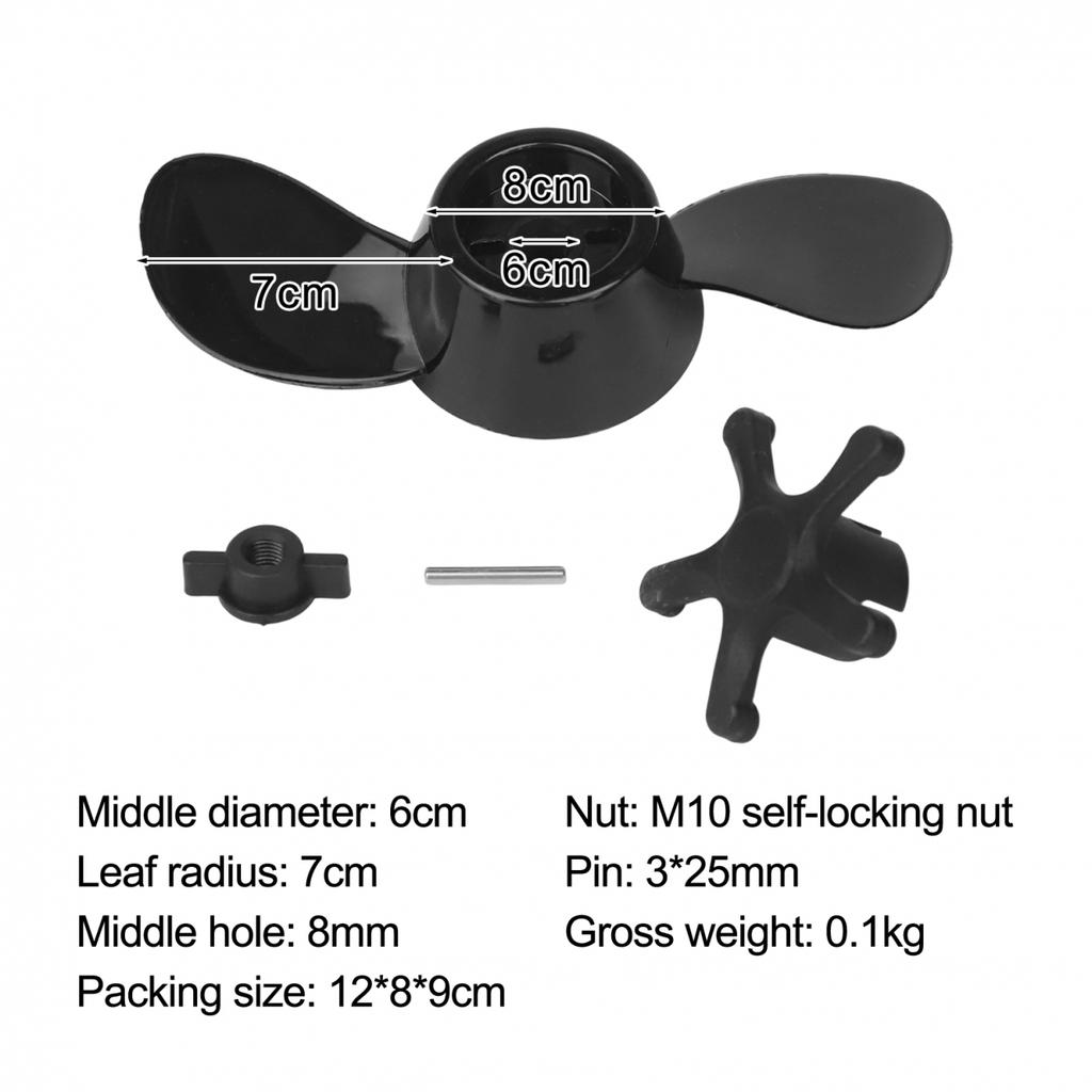 Electric Outboard Motor Parts Carbon Steel Propeller with Essential Components
