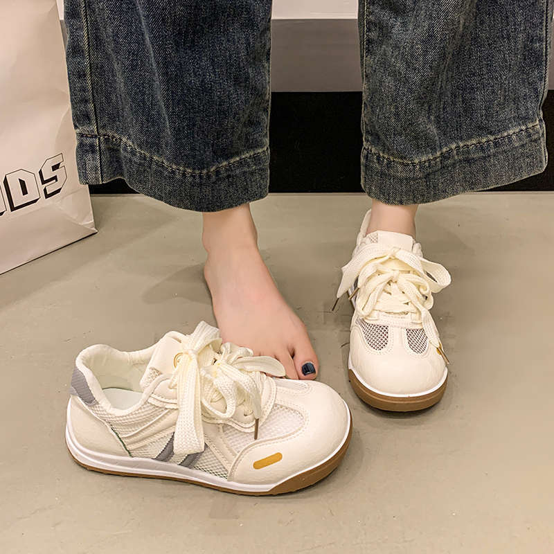 Ugly cute net little white shoes women's moral training 2025 summer new chic niche design thin Forrest Gump sports shoes