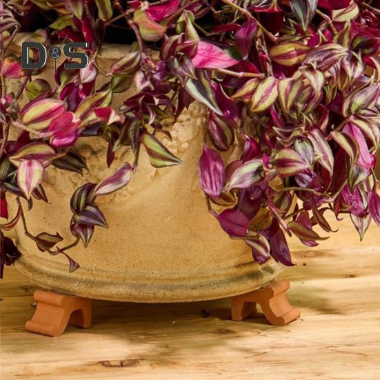 3 Pcs Resin Flower Pot Feet Reusable Plant Pot Riser Outdoor Indoor Potted Plants Planter Support Feet for Flowerpot with Straight or Flat Edge