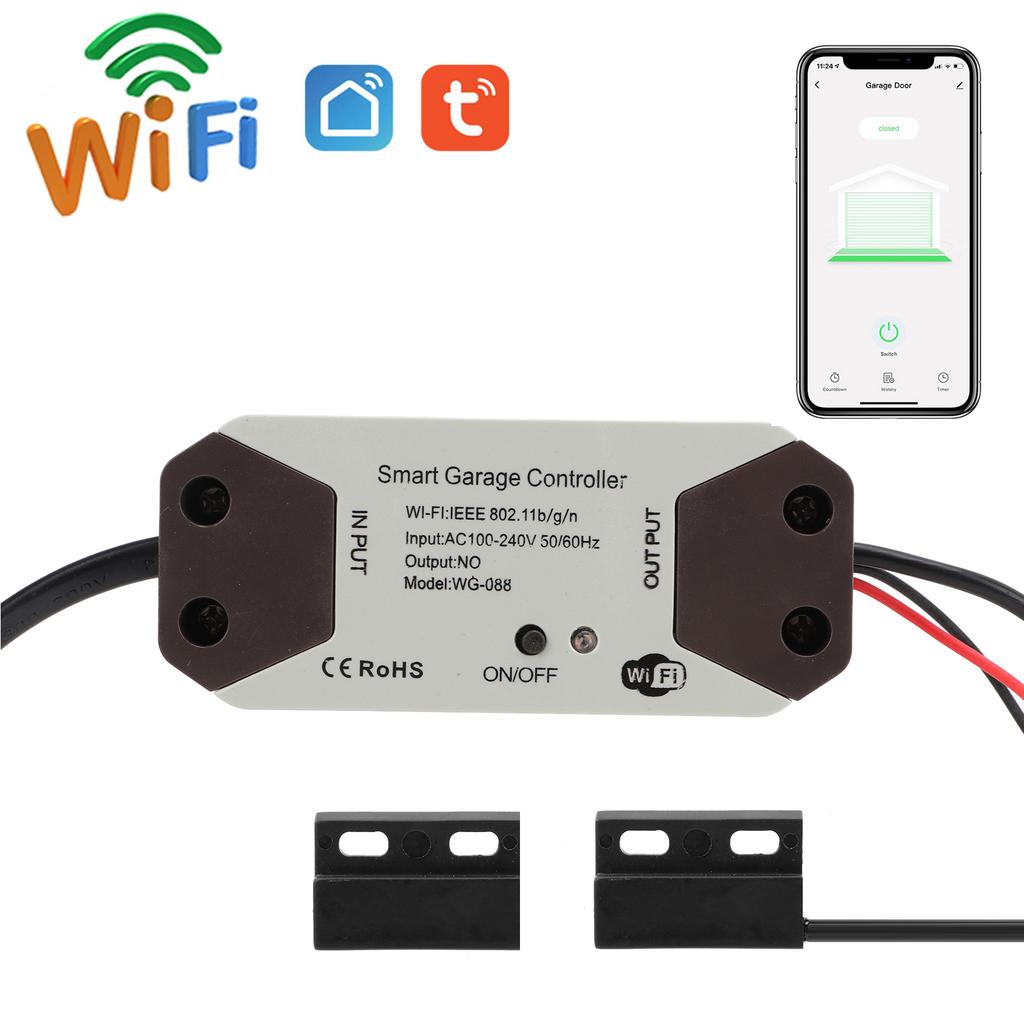 Intelligent WIFI Garage Door Switch Wireless Voice APP Remote Control for TUYA Prise US